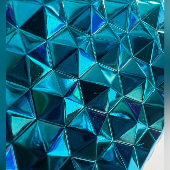 Starbucks 2023 Blue Chrome Studded Venti 24oz Tumbler with Straw - Picture 6 of 7